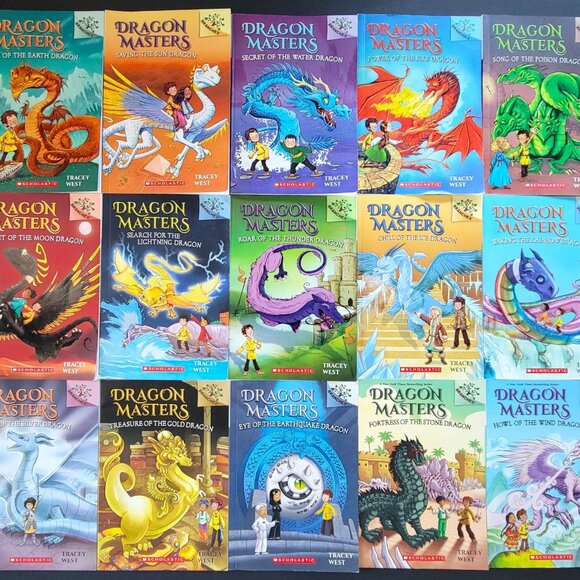 LOT OF 15 DRAGON MASTERS BRANCHES PAPERBACK KIDS BOYS BOOKS #1-20 BY TRACEY WEST - Picture 2 of 14
